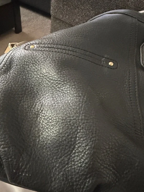 B. Makowsky Black 100% Genuine Leather Hobo Bag (retail $368) - Picture 4 of 13